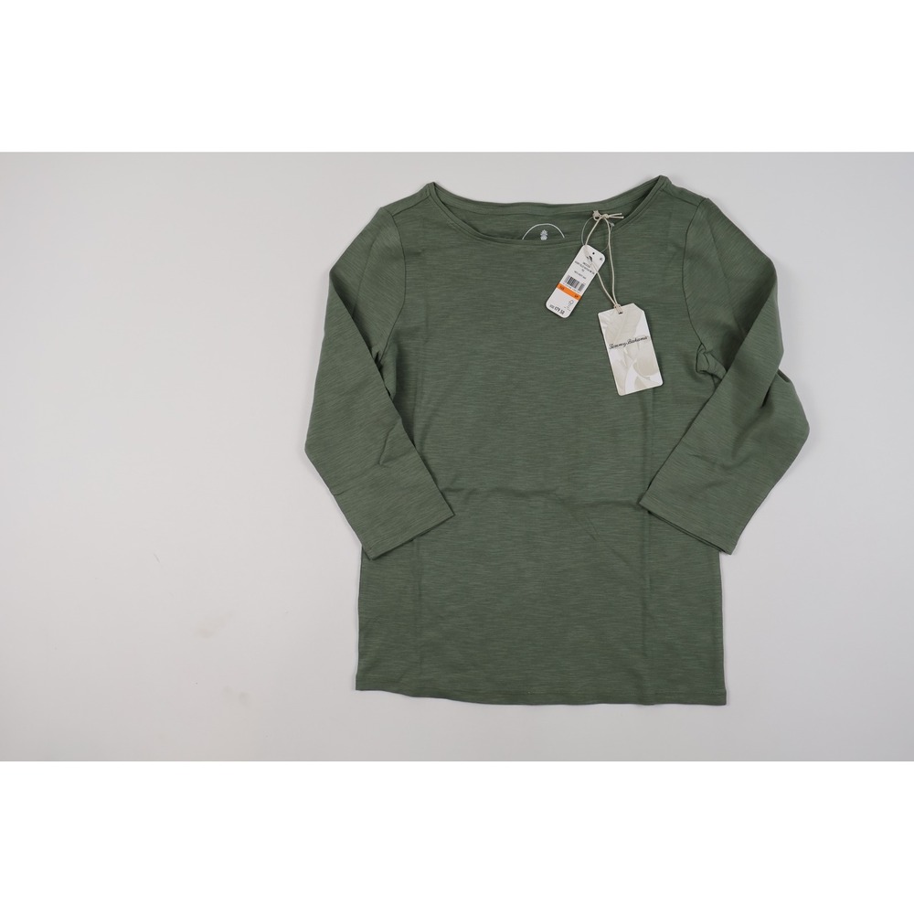 Tommy Bahama Ashby Isles Bateau Neck Tee Dusty Sage Small NWT 79.50